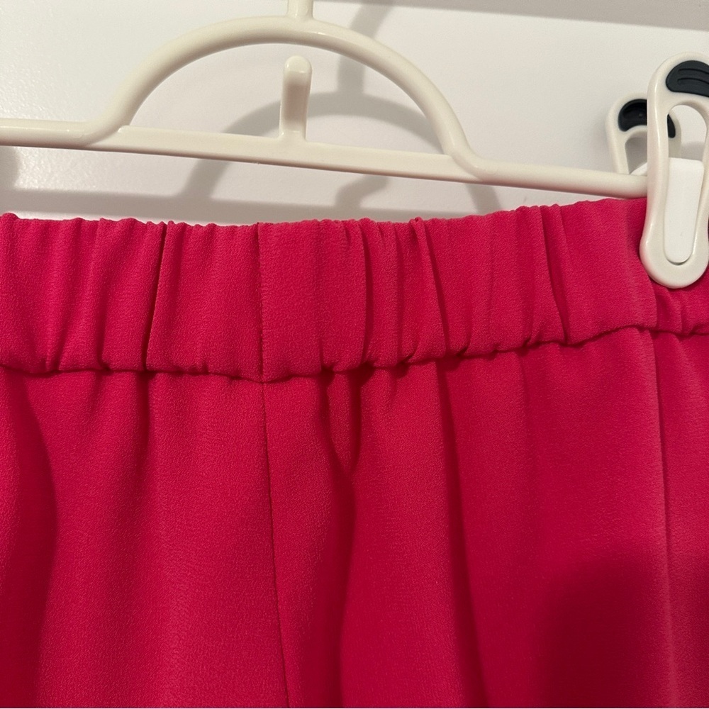 Aritzia Babaton Conan Bright Pink Pleated Trouser Straight Leg Pant Size 8 Women - Picture 8 of 11